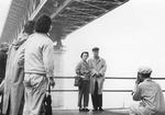 Puyi and Li Shuxian at the Wuhan Yangtze River Bridge, Wuhan, China, circa late 1950s