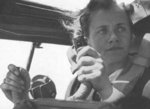 Hanna Reitsch in the cockpit of a glider, Germany, circa 1930s
