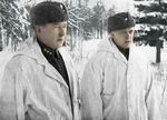 Hjalmar Siilasvuo and Alpo Marttinen in snowy terrain, Finland, 1939-1940