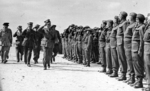 Polish General Wladyslaw Sikorski inspecting the Polish Carpathian Brigade in Tobruk, Libya, Nov 1941