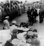 General Yoshijiro Umezu signing the instrument of surrender, Tokyo Bay, Japan, 2 Sep 1945, photo 2 of 4