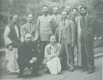 Chen Bijun (rear row, first from left) and Wang Jingwei (rear row, next to Chen) in Malaya, 1935