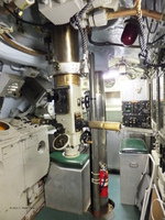 Interior of the conning tower of museum ship Becuna, Philadelphia, Pennsylvania, United States, 22 Oct 2011