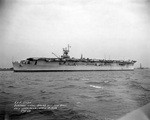 Belleau Wood in the Delaware River off the Philadelphia Navy Yard, Pennsylvania, United States, 18 Apr 1943, photo 1 of 2