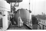 View aboard battleship Bismarck, 1940-1941