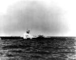 USS Carbonero firing a Loon missile, 1951