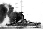 Battleship Giulio Cesare, during speed trials, 1914