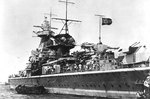Admiral Graf Spee at anchor in Montevideo harbor, Uruguay, 13-16 Dec 1939