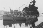Sunken French cruiser Jean de Vienne, Toulon, France, circa early 1943