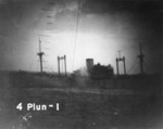 Kinai Maru just prior to her sinking in the Pacific Ocean, 11 May 1943; photographed from USS Plunger