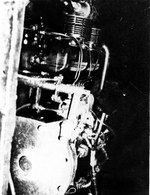 The 6-cyl diesel engine of a Koryu type submarine, looking aft, Oct-Dec 1945, copied from the U.S. Naval Technical Mission to Japan Report S-01-7, Jan 1946, pg 118, fig 128