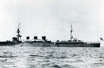 Light cruiser Kuma on patrol off Tsingtao, China, 1930