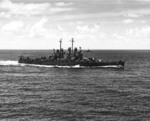 Light cruiser Montpelier underway from the Marshall Islands en route for Saipan, Mariana Islands, 11 Jun 1944