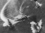 Nachi under aerial attack, Manila Bay, Philippine Islands, 5 Nov 1944
