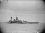 HMS Rodney underway off Mers-el-Kébir, French Algeria, date unknown