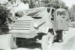 Dutch soldier servicing a C15TA armored truck, Java, Dutch East Indies, 1947