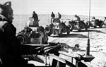 Israeli Palmach forces in US-built M3A1 Scout Cars in the Negev region in southern Israel, 1948