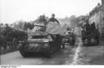 Marder I tank destroyer in a Belgian or French town, 1943-1944, photo 1 of 2
