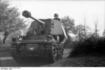 Marder I tank destroyer on the move in southern France, 1942