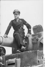 German Waffen-SS Obersturmführer Michael Wittmann on a Tiger I heavy tank, Northern France, May 1944, photo 2 of 2