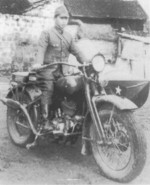 Japanese Type 97 motorcycle with sidecar in China, 1938
