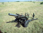M114 howitzer in firing position, 17 Sep 1985