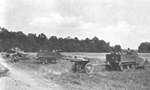 US 75mm guns on exercise, Tennessee, United States, Jun 1941