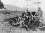 Japanese Type 38 75 mm field gun and crew, circa 1940s