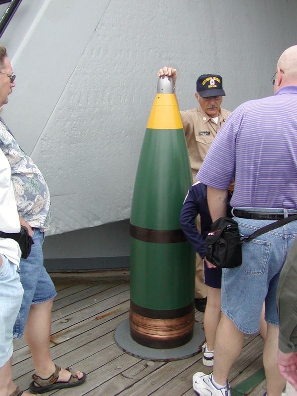Shell used by battleship New Jersey's main guns, 14 Jun 2004