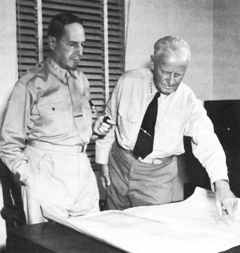 General Douglas MacArthur and Admiral Chester Nimitz, 1942-1944