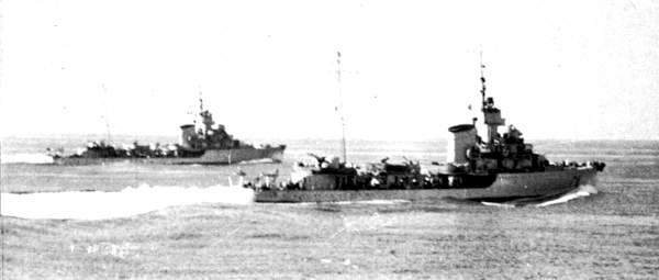 Destroyers Artigliere and Camicia Nera underway, circa 1939