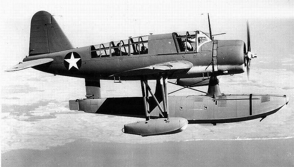 OS2N-1 Kingfisher in flight, 1942-43.
