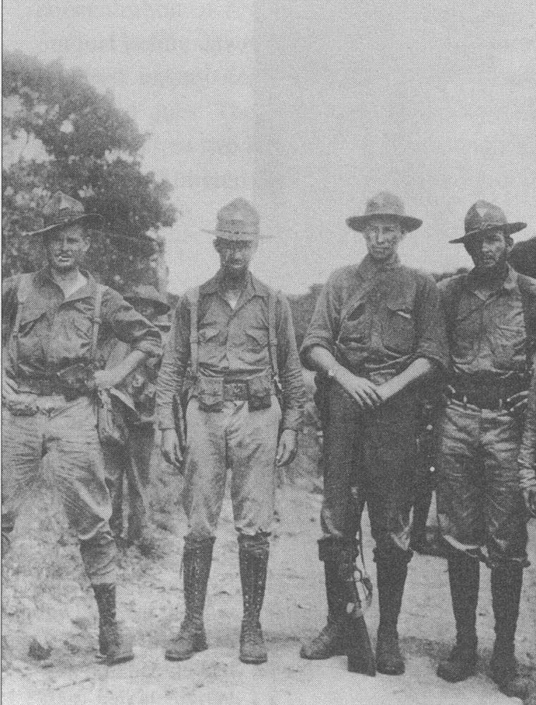 US Marines in Nicaragua, Sep 1930. Lieutenants Chesty Puller, Avery Graves, Bill Lee, & Tom Lynch.
