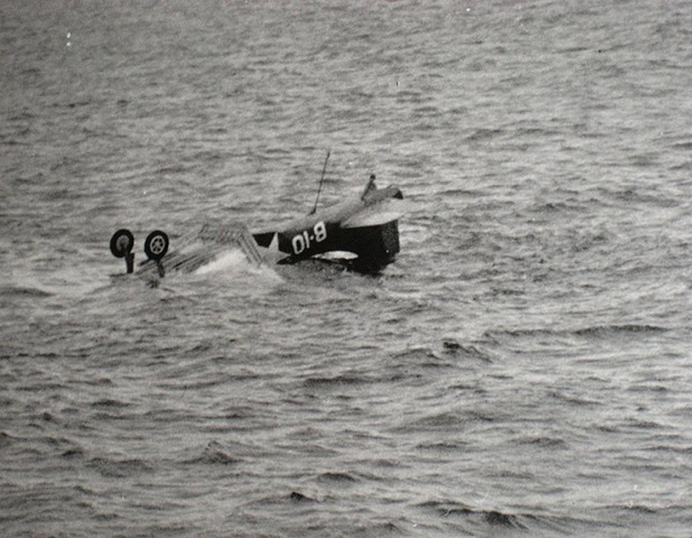 SBD Dauntless suffers the huge consequences of small mistakes when attempting to land aboard the training aircraft carrier USS Wolverine on Lake Michigan, United States, 1943.