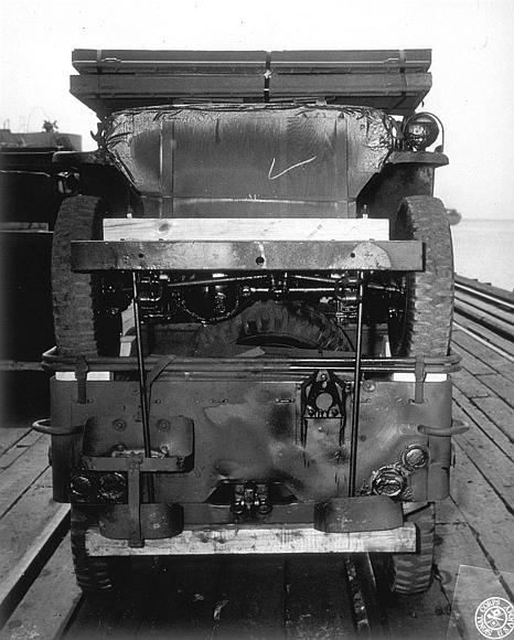Double stacked Jeeps packed for transport on Liberty Ship SS Esek Hopkins, Pier 2, Hampton Roads, Virginia, United States, Jul 10, 1944