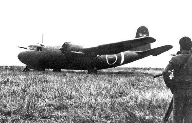 DC-5 transport  originally with Dutch airlines KLM but captured by the Japanese is shown in Japan for testing, Tachikawa Air Field, circa 1943