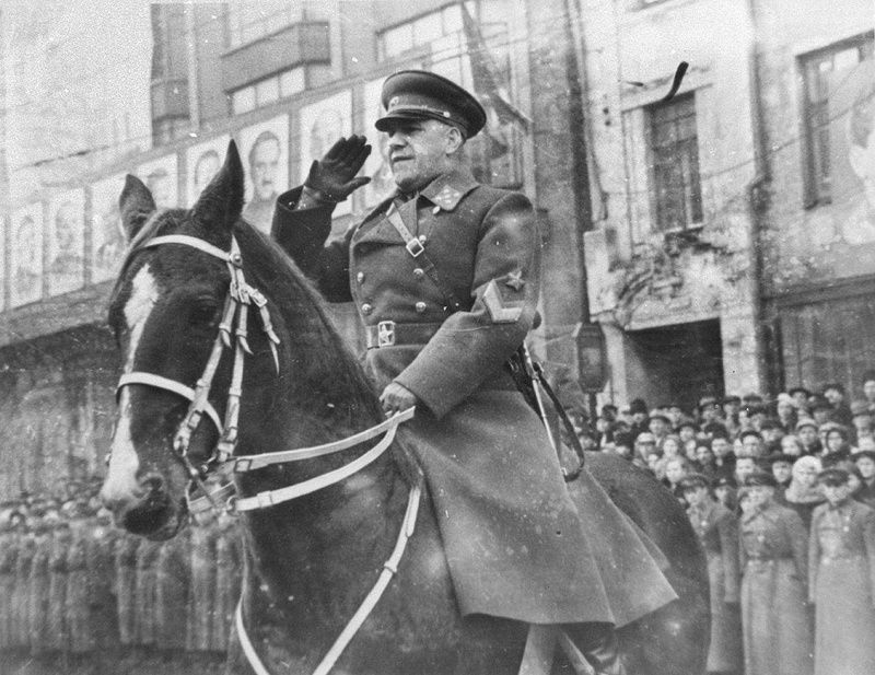 Georgy Zhukov in a parade, date unknown