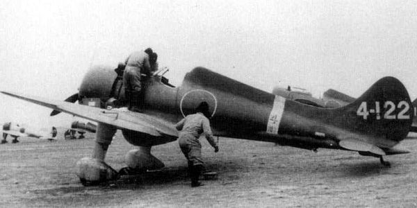 A5M fighter being prepared for combat, circa late 1930s