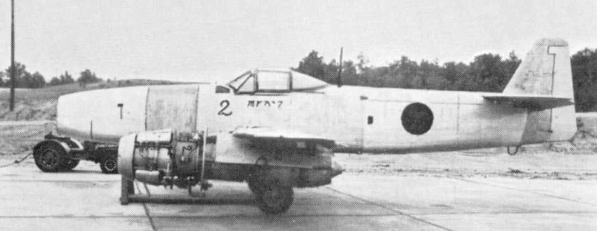 Captured Kikka prototype jet at Naval Air Station Patuxent River, Maryland, United States, date unknown