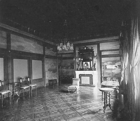 Interior of Kiri room, Imperial Palace, Tokyo, Japan, late 1800s