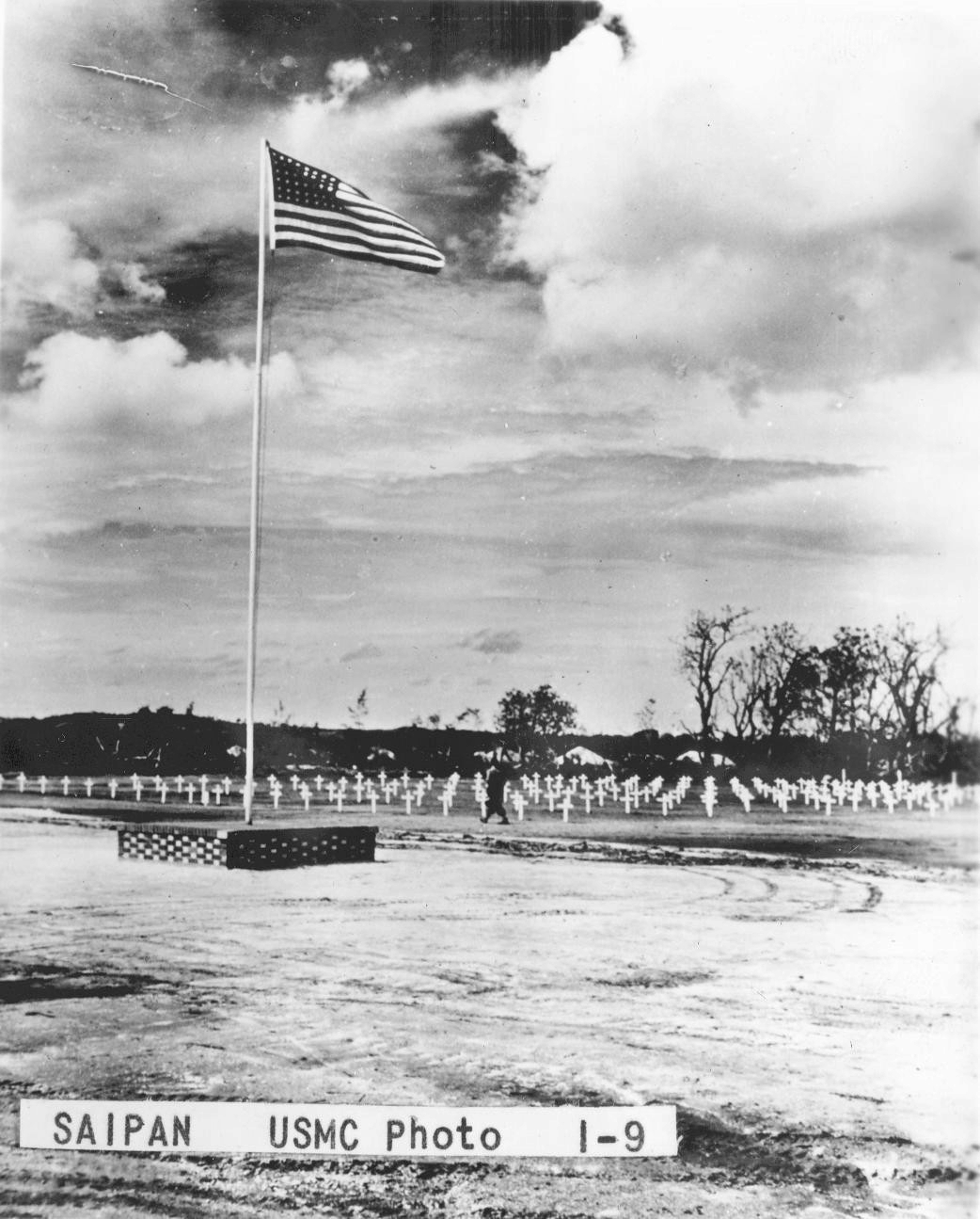US military cemetery, Saipan, Mariana Islands, 1944