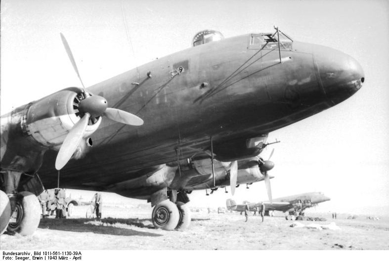 Ju 290 aircraft at rest, Grosseto, Toscana, Italy, Mar 1943