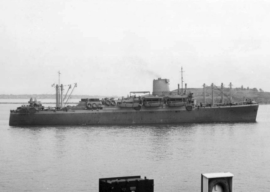 USS Ancon, Boston, Massachusetts, United States, 12 Sep 1942, photo 1 of 2