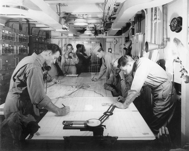 Navy Operations Room aboard USS Ancon while at Oran, French Algeria, 3 Jul 1943