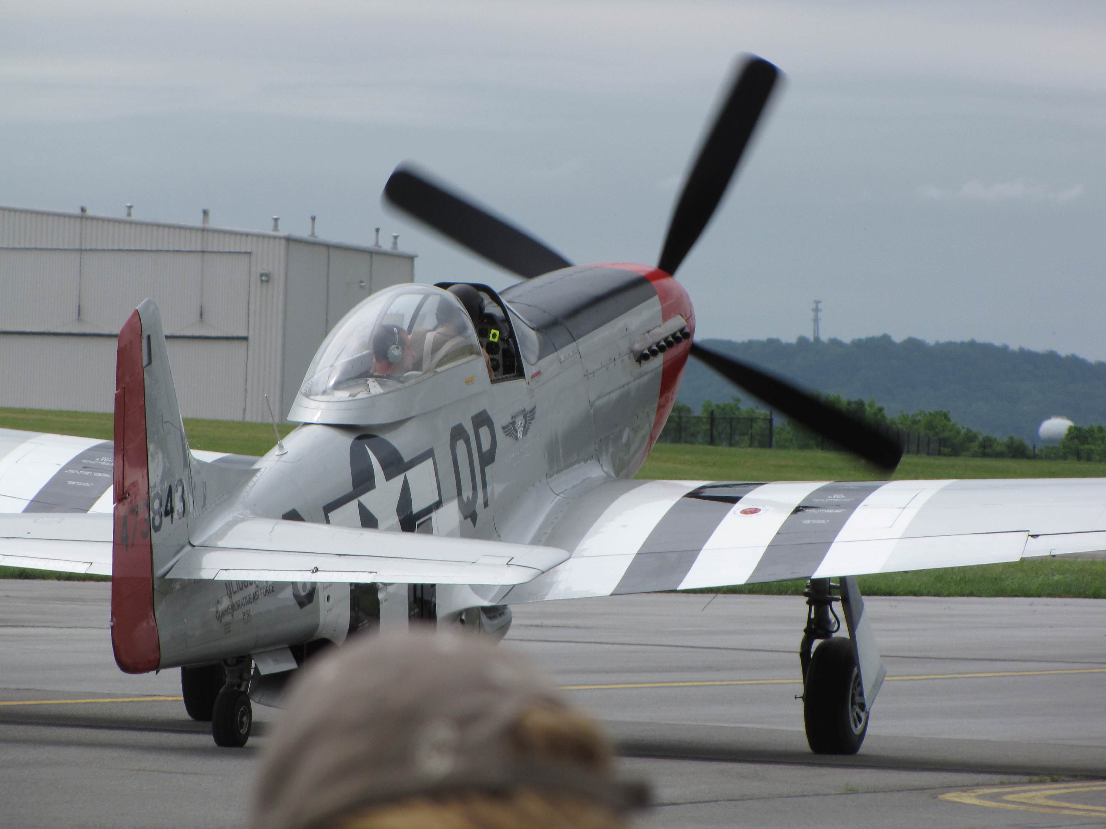 P-51 Mustang fighter at rest, Reading Regional Airport, Pennsylvania, United States, 3 Jun 2018, photo 1 of 2