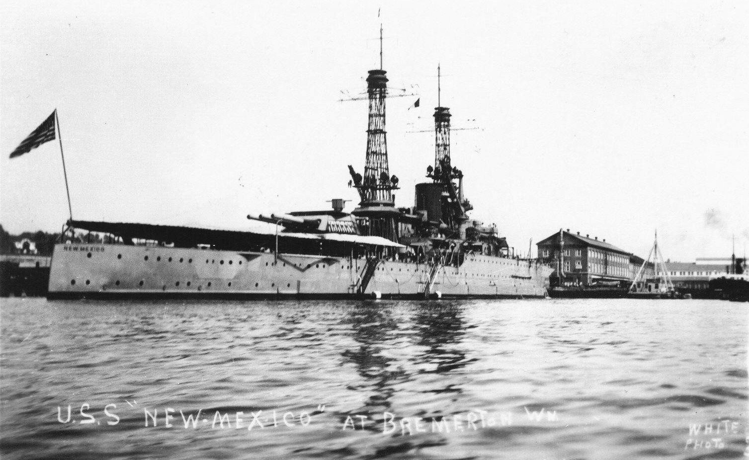 USS New Mexico at Puget Sound Navy Yard, Bremerton, Washington, United States, circa 1920