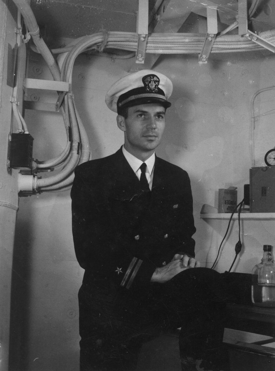 US Navy Lieutenant Robert I. Elliott aboard USS New Jersey, date unknown