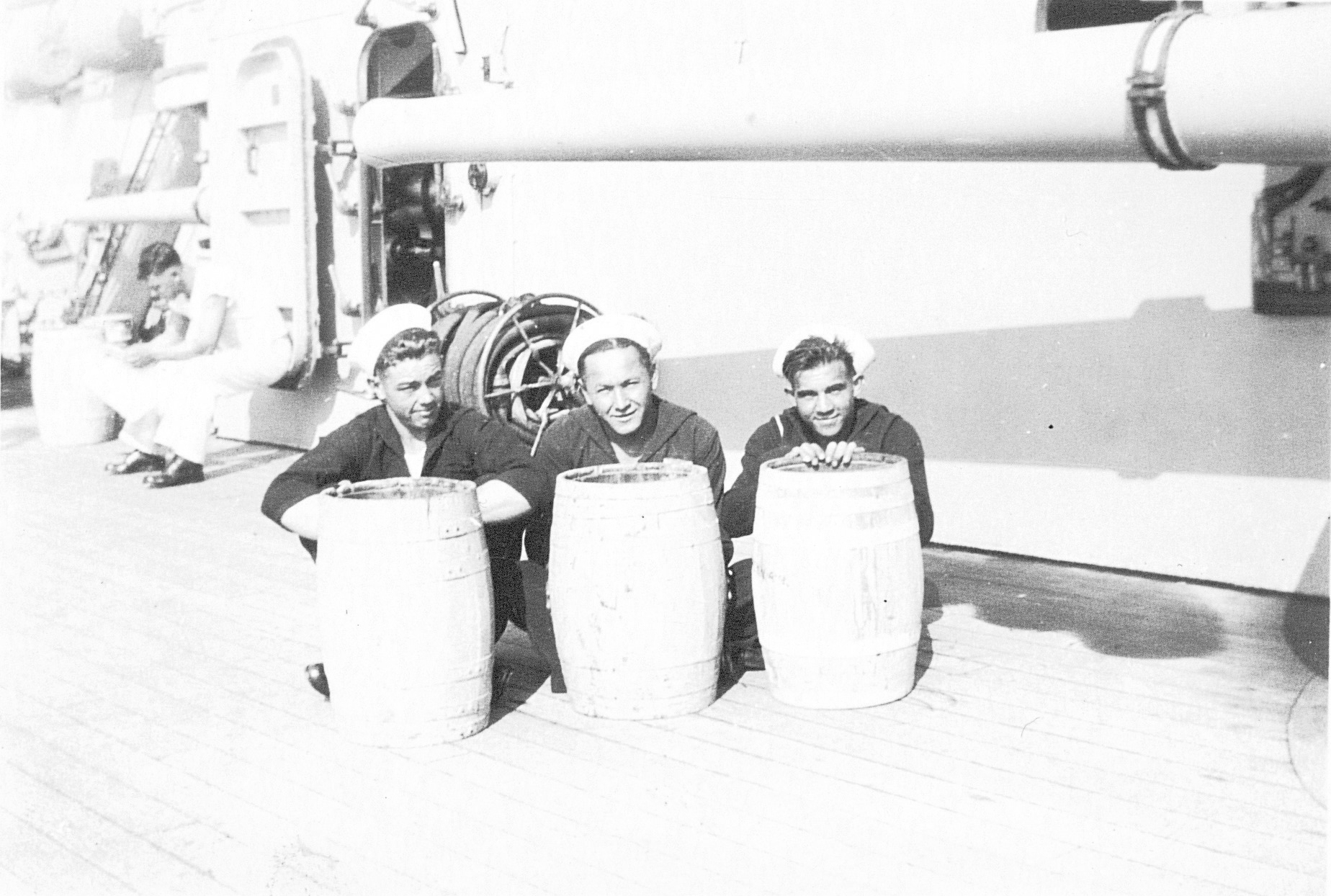 Sailors aboard USS Colorado, mid-1920s