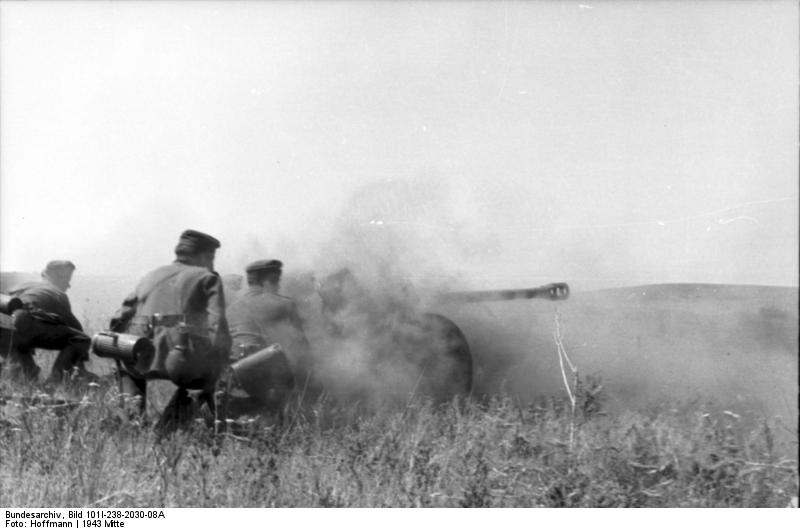 5 cm PaK 38 gun in action, Kharkiv, Ukraine, mid-Aug 1943