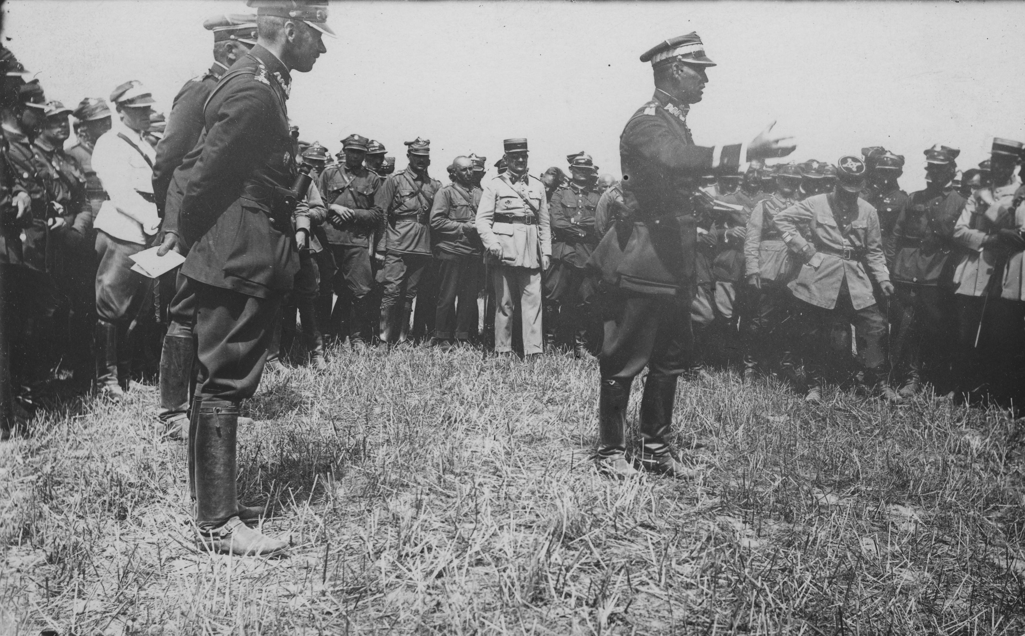 General Józef Zajac overseeing Polish 23rd Upper Silesian Infantry Division exercises, Poland, date unknown, photo 2 of 3